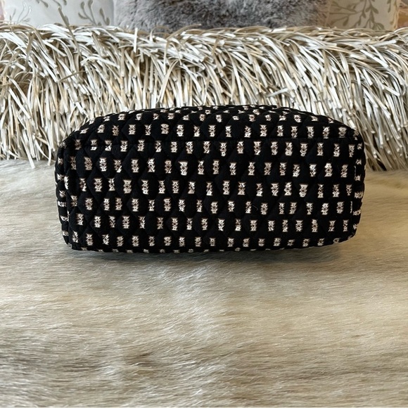 Vintage VERA BRADLEY Zebras 2001 Medium Button Tote Black Brown Cream Quilted - Picture 7 of 11